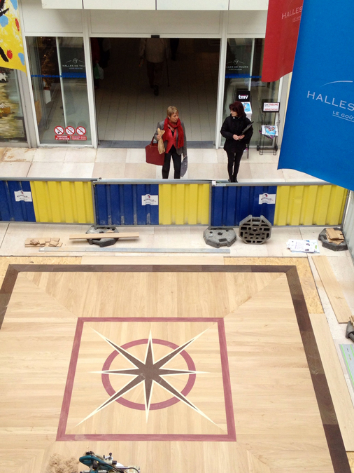 La pose du parquet des Halles de Tours par la société Goubard