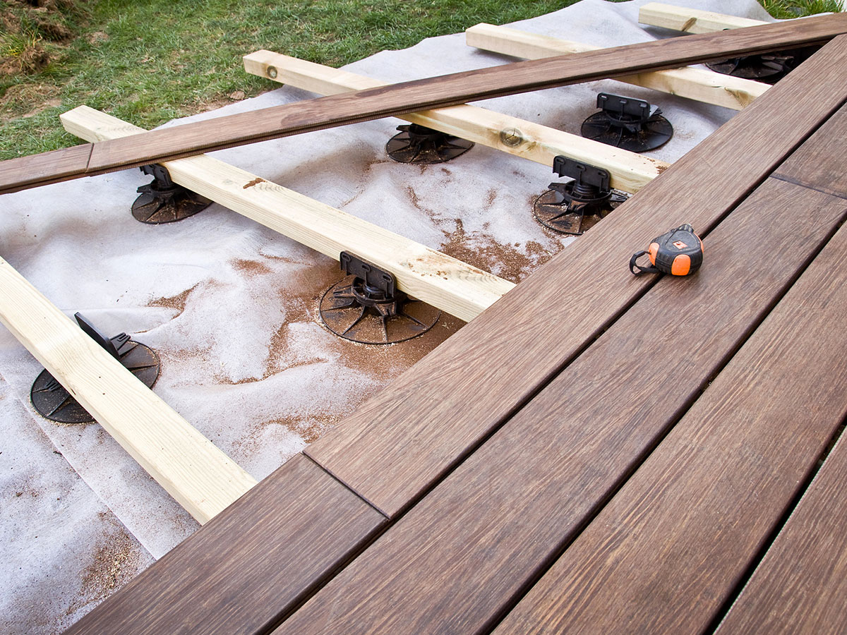 Mise en place d'une terrasse en bois