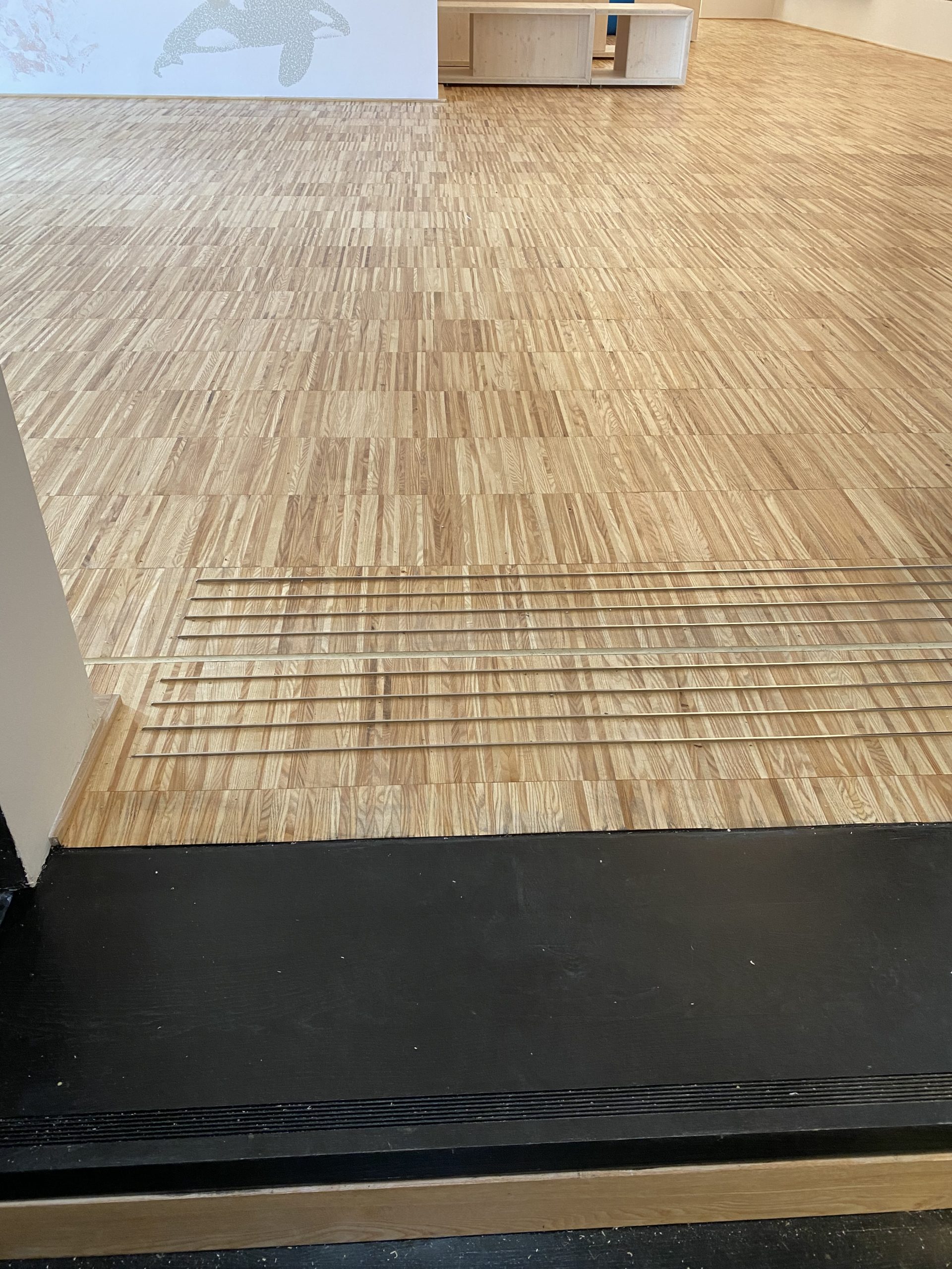 Poses de parquet au musée